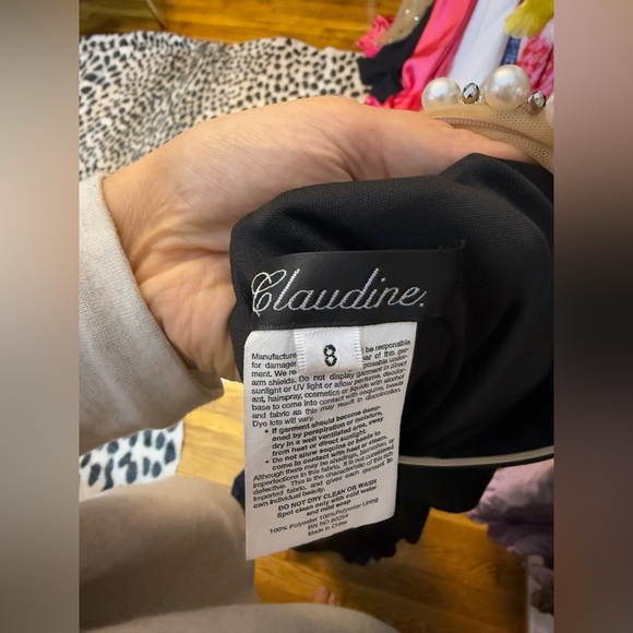 Claudine by Alyce Paris Gown Illusion Embellished Long Sleeve Gown – Size 8 - Picture 7 of 7